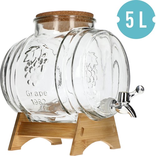 Glasfass mit hahn - 5l,