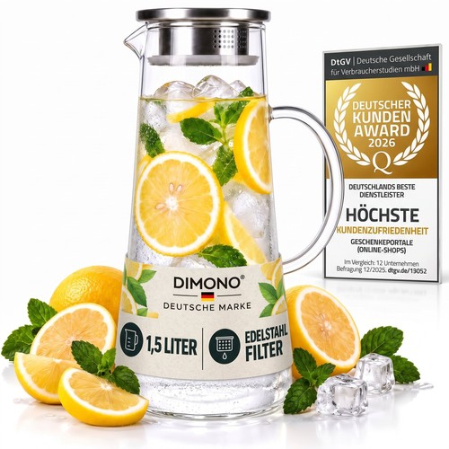 Wasserkaraffe glas mit deckel - wasserkaraffe,